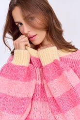 Erdbeercreme Wollmischung Pullover